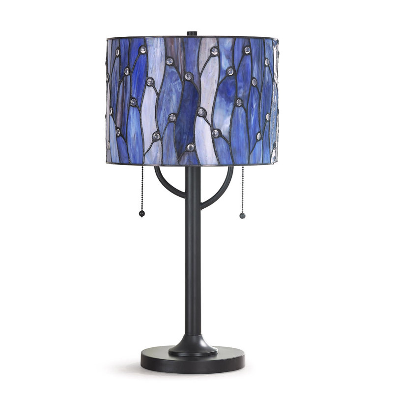 Kenyatta Metal Table Lamp, Blue/Purple