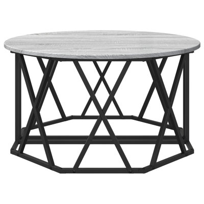 vidaXL Coffee Table Grey Sonoma 31.50 x 31.50 x 16.54 in