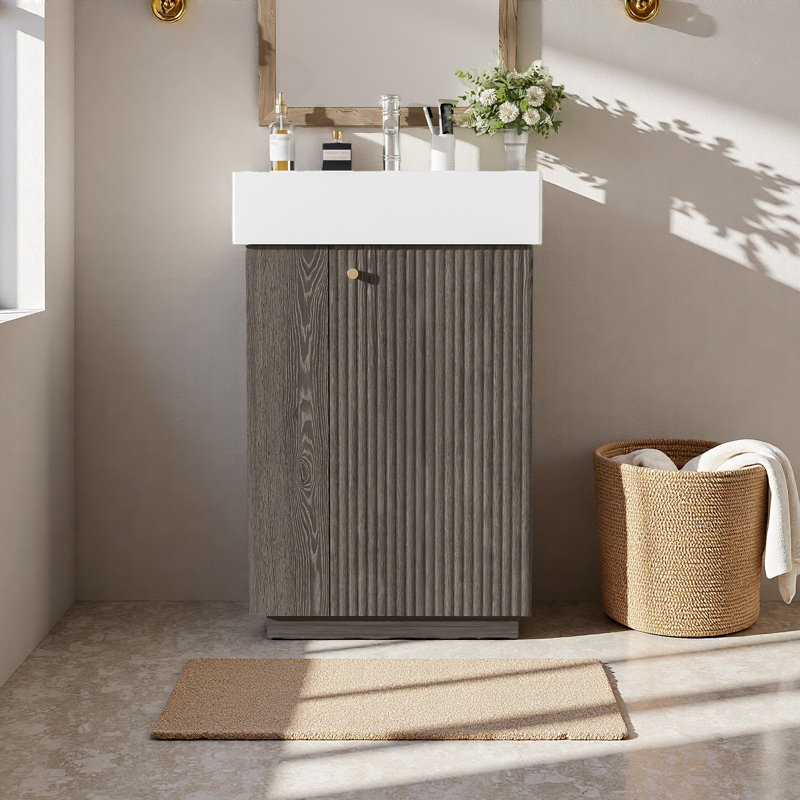 Meuble-lavabo 21,6 po avec lavabo en céramique