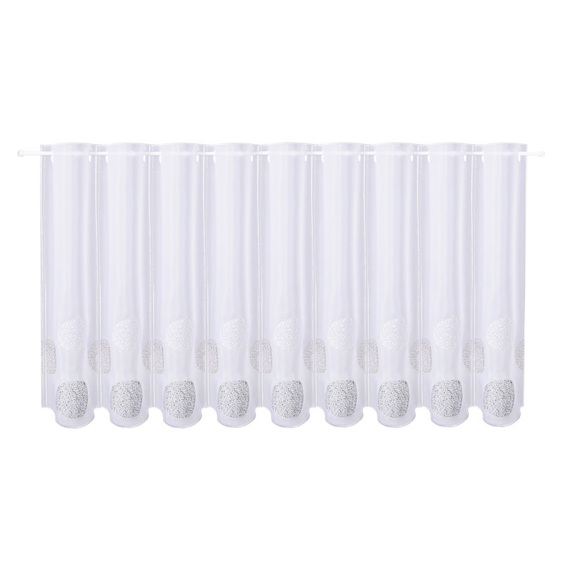 Aadarsh Scalloped Cafe Curtain, 60cm H x 80cm W