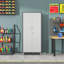 Armoire de rangement en métal 71 po avec roulettes - Armoire de rangement robuste pour outils