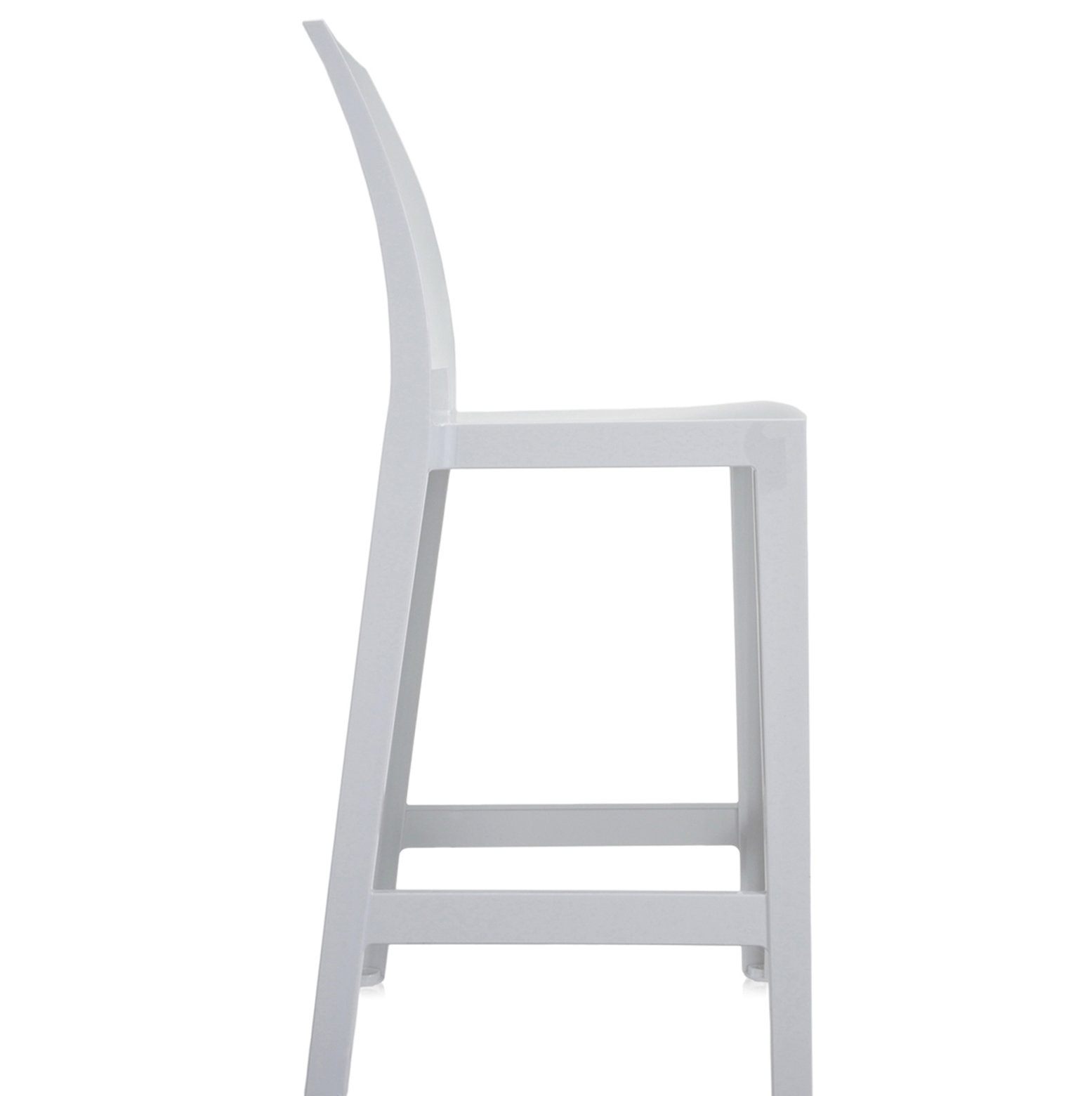 One More Outdoor Bar Stool, Counter, Glossy White