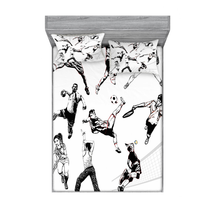 Microfiber Sheet Set, Queen Sheet Set with Fitted Sheet