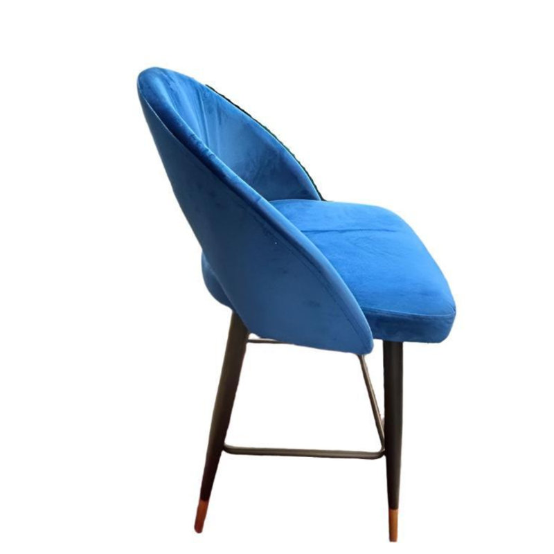 Tabouret Synia, Bleu, Tabouret de comptoir (siège d'une hauteur de 25 p