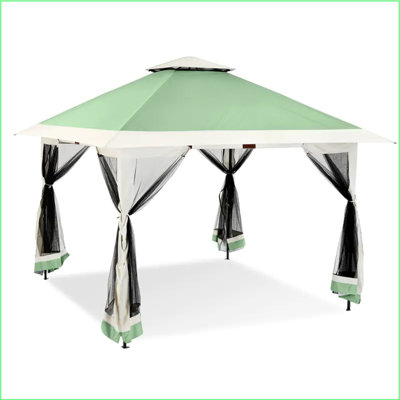 13X13 Pop Up Gazebo, Outdoor Canopy Tent With Mosquito Netting, [Adjustable Height & Spacious] Pop Up Tent With Double Roof, Uv-Resistant Outdoor Gazebo For Backyard, Patio, Lawn, Garden, Deck(Gray)