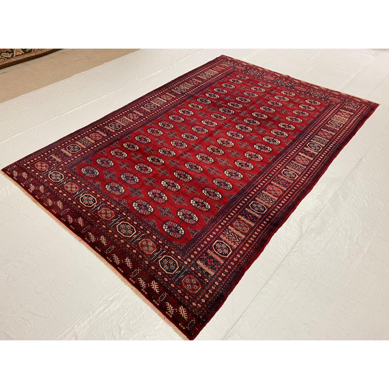 Tapis de style tribal rétro fait à la main 6 X 9 Anatolian