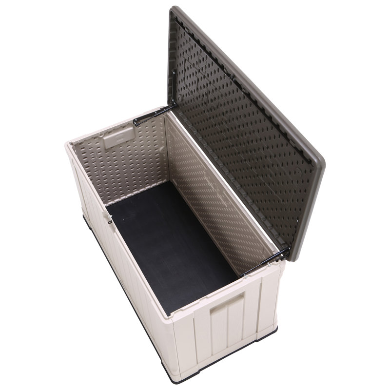 Heavy-Duty 435L Resin Storage Box, Desert Sand Tan