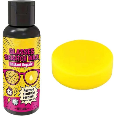 Water Bottle Glass Lens Scratch Repair Kit Multi Purpose Polishing Solution  Restoring Surfaces Finish Application 30 ML Bottle Car Window Rearview Mirrors Watch Glass