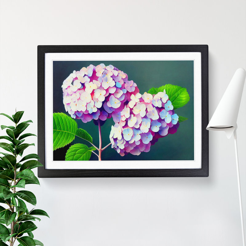 Glowing Hydrangea Flowers - Framed Print