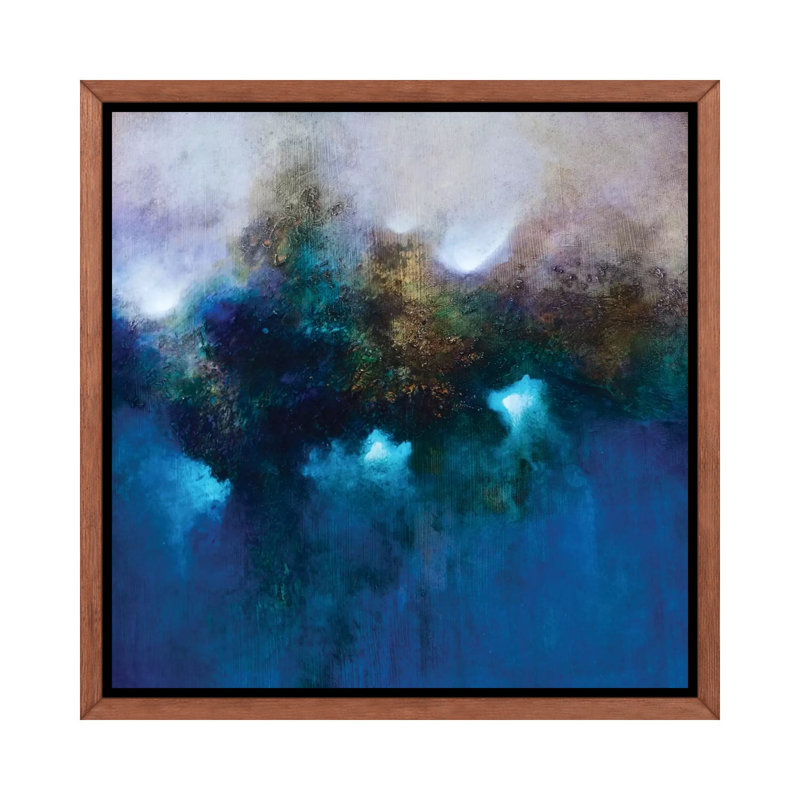 Blue Waters par Print, H 18 po x l 18 po x P 1,5 po, Toile avec cadre en bois classique, Pas de tapis