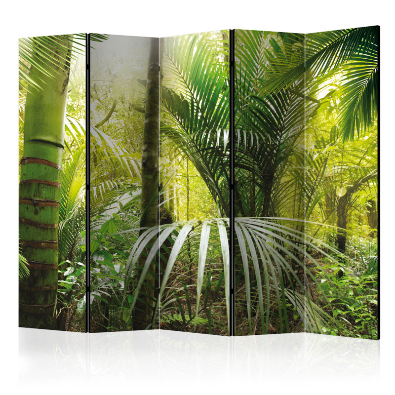 Tarboro 225cm W x 172cm H 5 - Panel Solid Wood Folding Room Divider