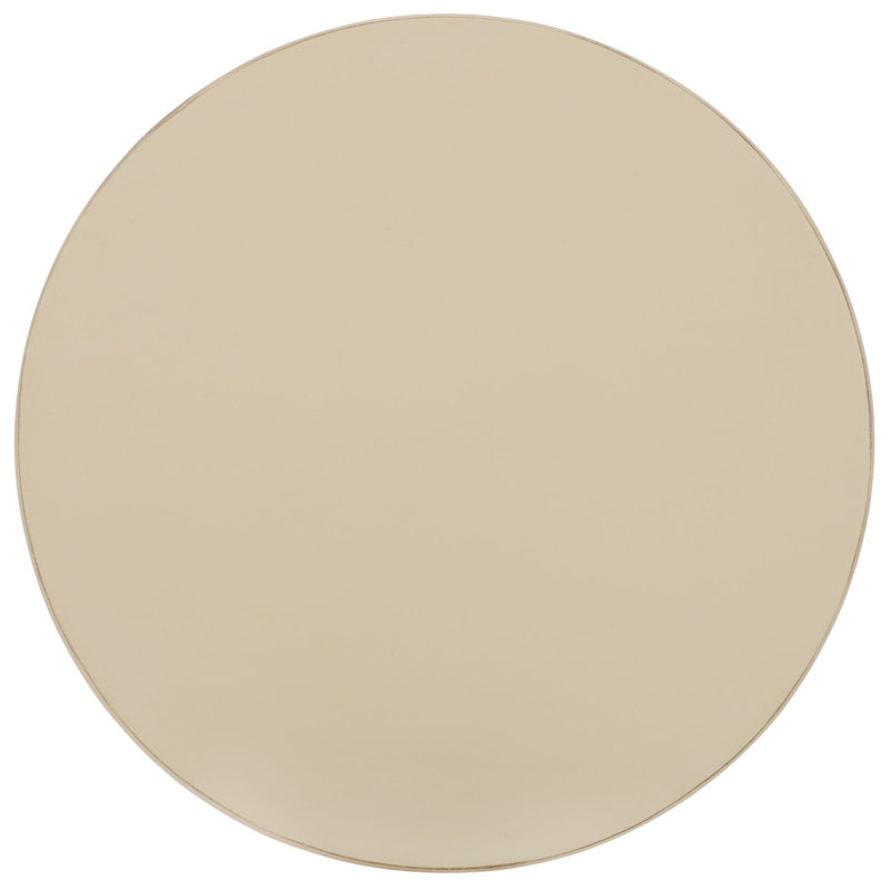 Orbis Round Accent Table, Distressed White