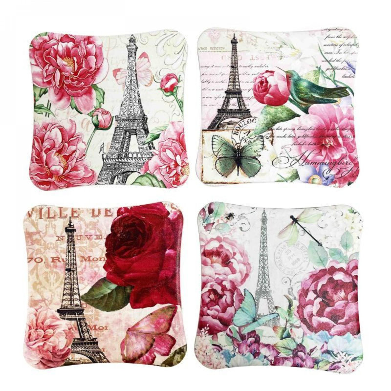 Ensemble de 4 sous-verres Paris au printemps