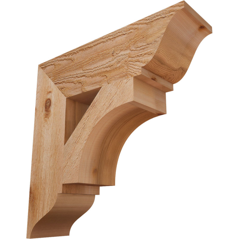Support traditionnel Westlake, Cèdre rouge de l'Ouest, H 22 po x l 6 po x P 22 po, Rugueux