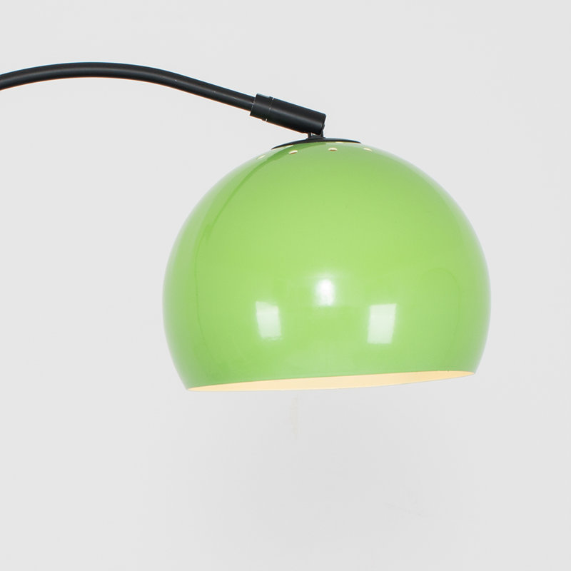 Derosier 152cm Arched Floor Lamp, Green, Black