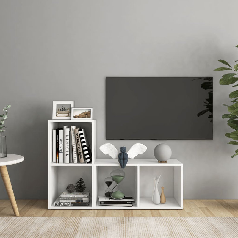 Draxie Unfinished TV Stand for TVs up to 88", White