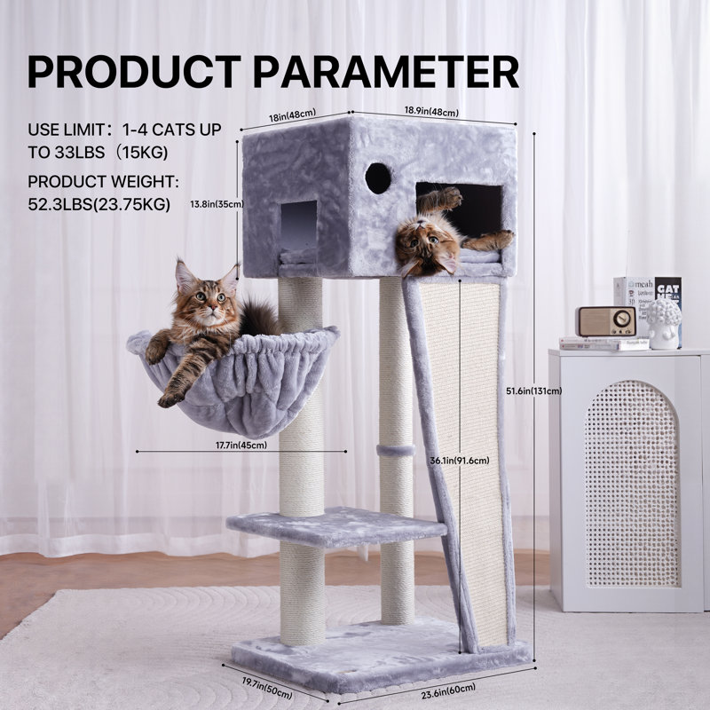 Arbre à chat H 51,6 po Modern