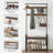 33.1"W 4 in 1 Hall Tree for Entryway, Coat Rack with Shoe Bench, 9 Removable Hooks & Hanging Rod-378160209