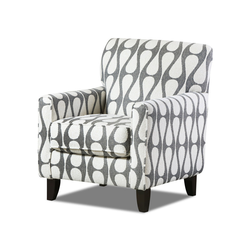 Aravis 30" Wide Polyester Armchair, Hourglass Denim Performance Velvet