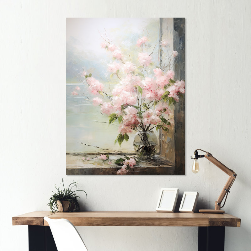 Fleurs de Japon, rebord de fenêtre, art mural en métal, Japon, H 40 po x l 30 po x P 1,5 po