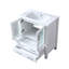 Meuble-lavabo de salle de bain 18,25 po. Avec comptoir en céramique blanche-1227385523-1227385521