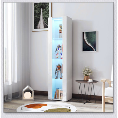 Side Cabinet with Aluminum Strip Lamp