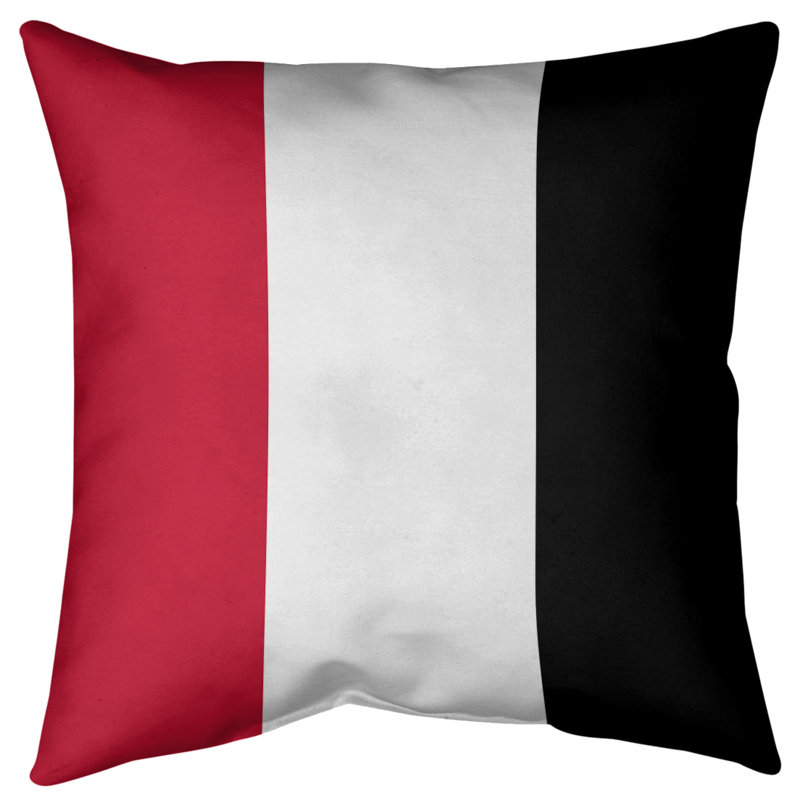 Housse de coussin décoratif en football atlanta retour, 14 po x 14 po, Principal, Polyester sergé