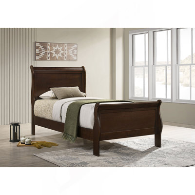 Twin Sleigh Bed with Elegant Curves and Timeless Design