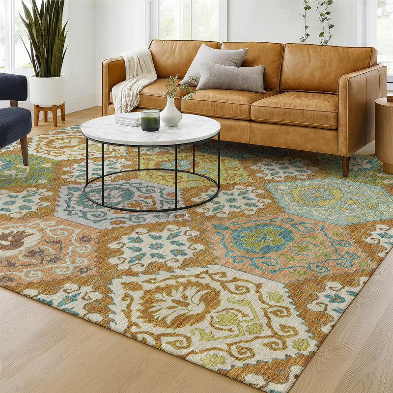 Tapis intérieur / extérieur lavable à la machine Chantille ACN2588, Paprika, 10 pi x 14 pi