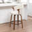 Devault Swivel Upholstered Counter Stool With Wood Frame-123162609