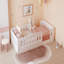Lit plateforme simple en bois avec garde-corps, blanc-575322835-575322836