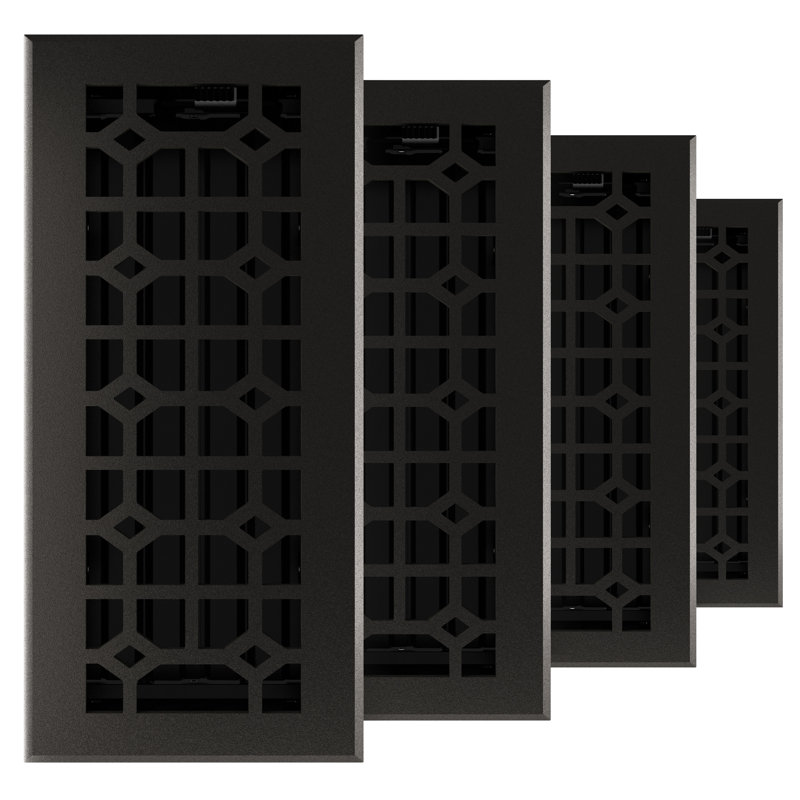 Metal Floor Register, 6" H x 8.75" W x 10" L