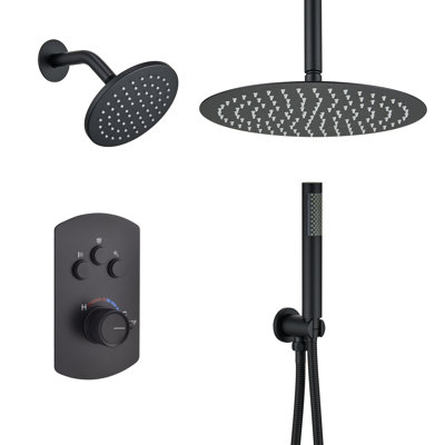 Calder Complete Shower System with Dual Rainfall Shower Heads