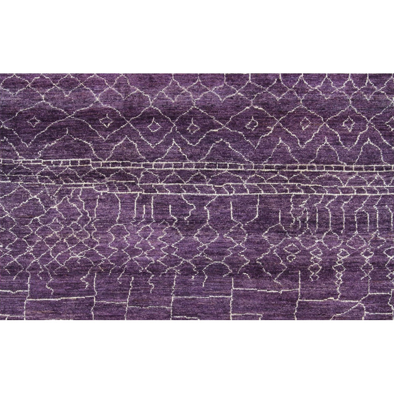 Geometric Hand Knotted 143cm X 194cm Area Rug