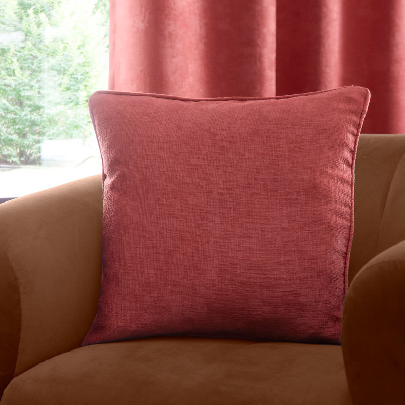 Strata Square Throw Cushion With Filling, Terracotta