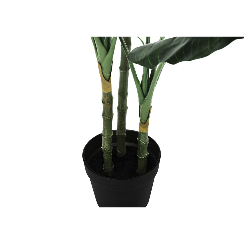 42 "plante artificielle à feuilles persistantes - arbre artificiel d'intérieur avec feuilles en pot noir 5"