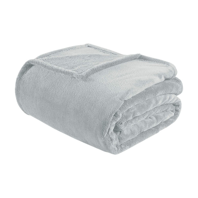 Couverture ultralégère moelleuse ultra douce Gracie Mills Wilmer, Double/grand, Gris