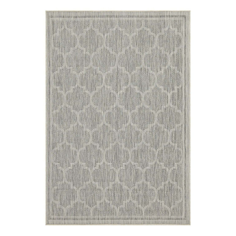 Trellis Patterned Indoor/Outdoor Area Rug, Rectangle 5'3" x 7'3"