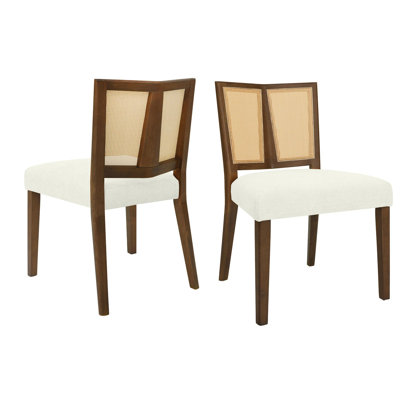 Ensemble de 2 chaises en rotin sans accoudoirs