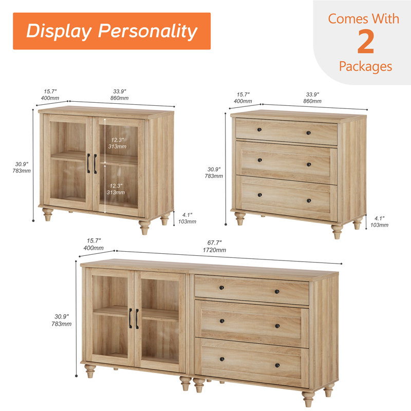 Mountainburg 67.7'' Sideboard, Oak