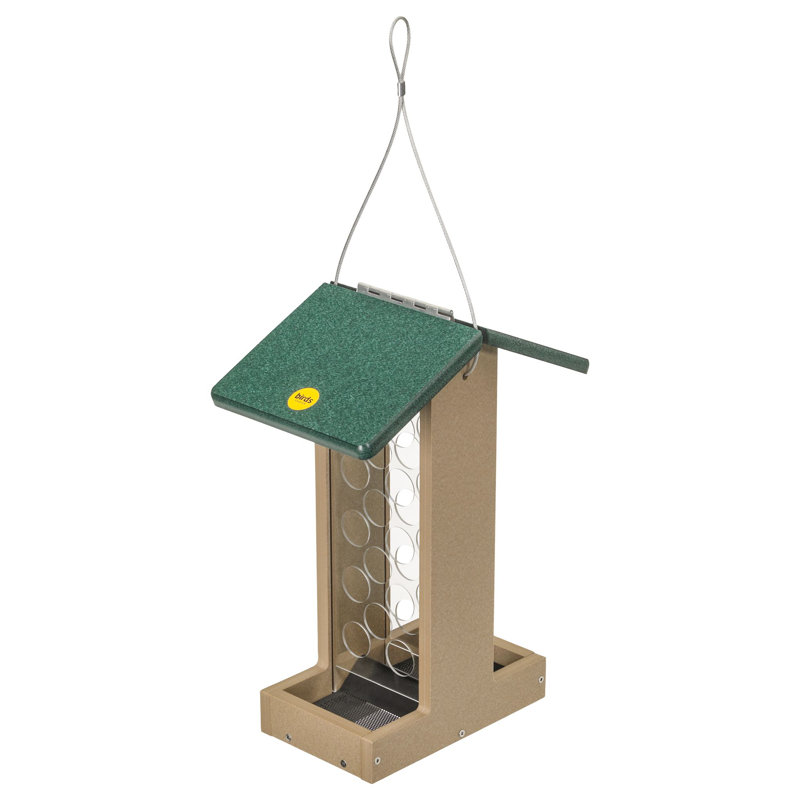 Mangeoire d'oiseaux recyclée, Vert