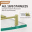 Paquet de 2 tablettes d'angle flottantes en verre trempé pour salle de bain avec rail et fixation murale-392548230