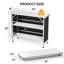 Black Rectangular Aluminum Patio Folding Bar Table-869338849-869338850