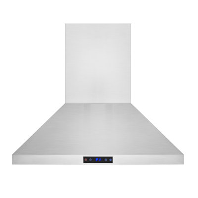 Hotte murale convertible 30 pouces 600 CFM en argent