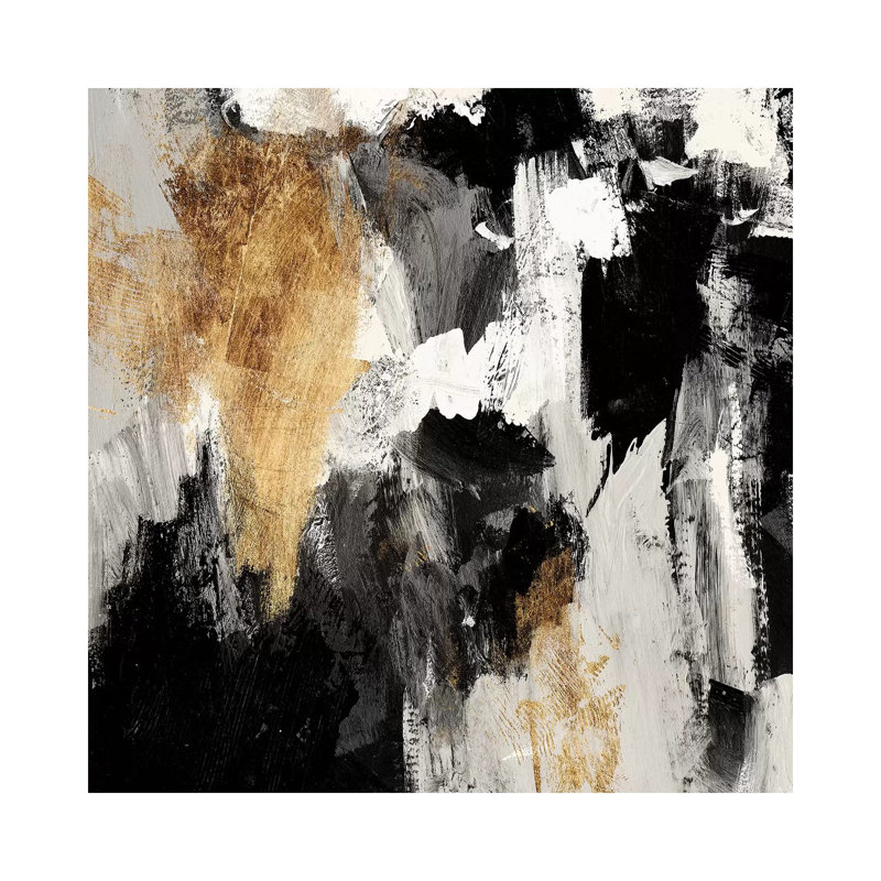 Neutral Gold Collage IV by Victoria Borges - Wrapped Canvas Painting, 30.48 cm H x 30.48 cm W