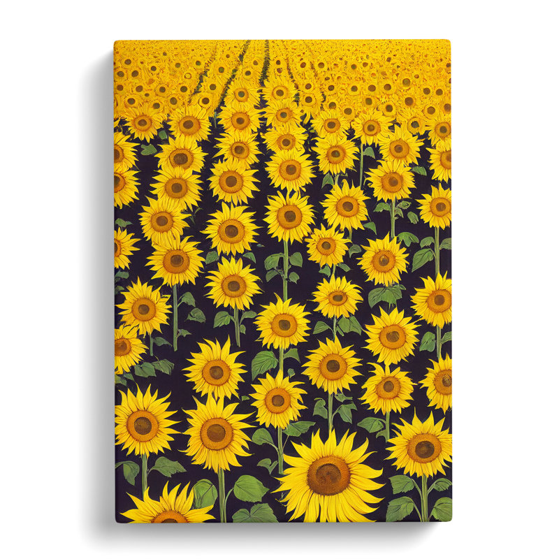 Lehoux Sunflower Field Art Vol.4 - Wrapped Canvas Print, 50cm H x 35cm W
