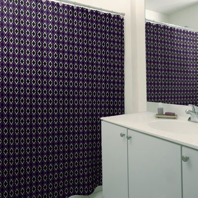 Rideau de douche simple à losanges avec flèche katelyn elizabeth classic