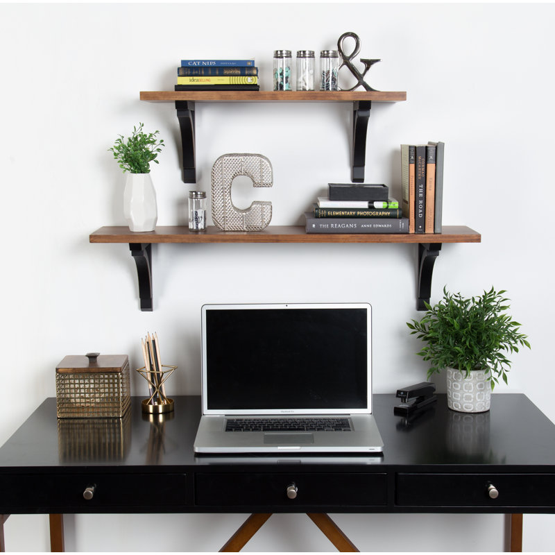 Hornyak Bracket Shelf, 8.8" H x 36" W x 8" D, White
