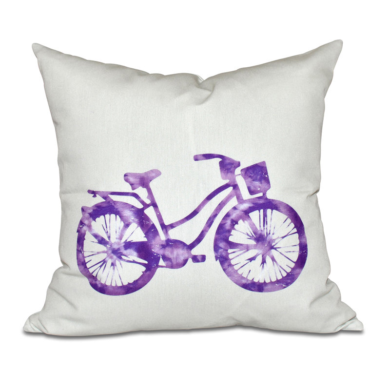 Outdoor Reversible Throw Pillow, Purple