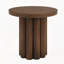 Table de bout ronde brune